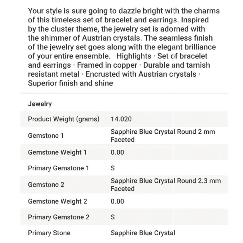 Bracelet and Earrings‎